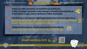 Ważna informacja dla maturzystów, którzy zostali wezwani na kwalifikację wojskową