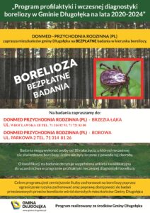 Bezpłatne badania w kierunku boreliozy