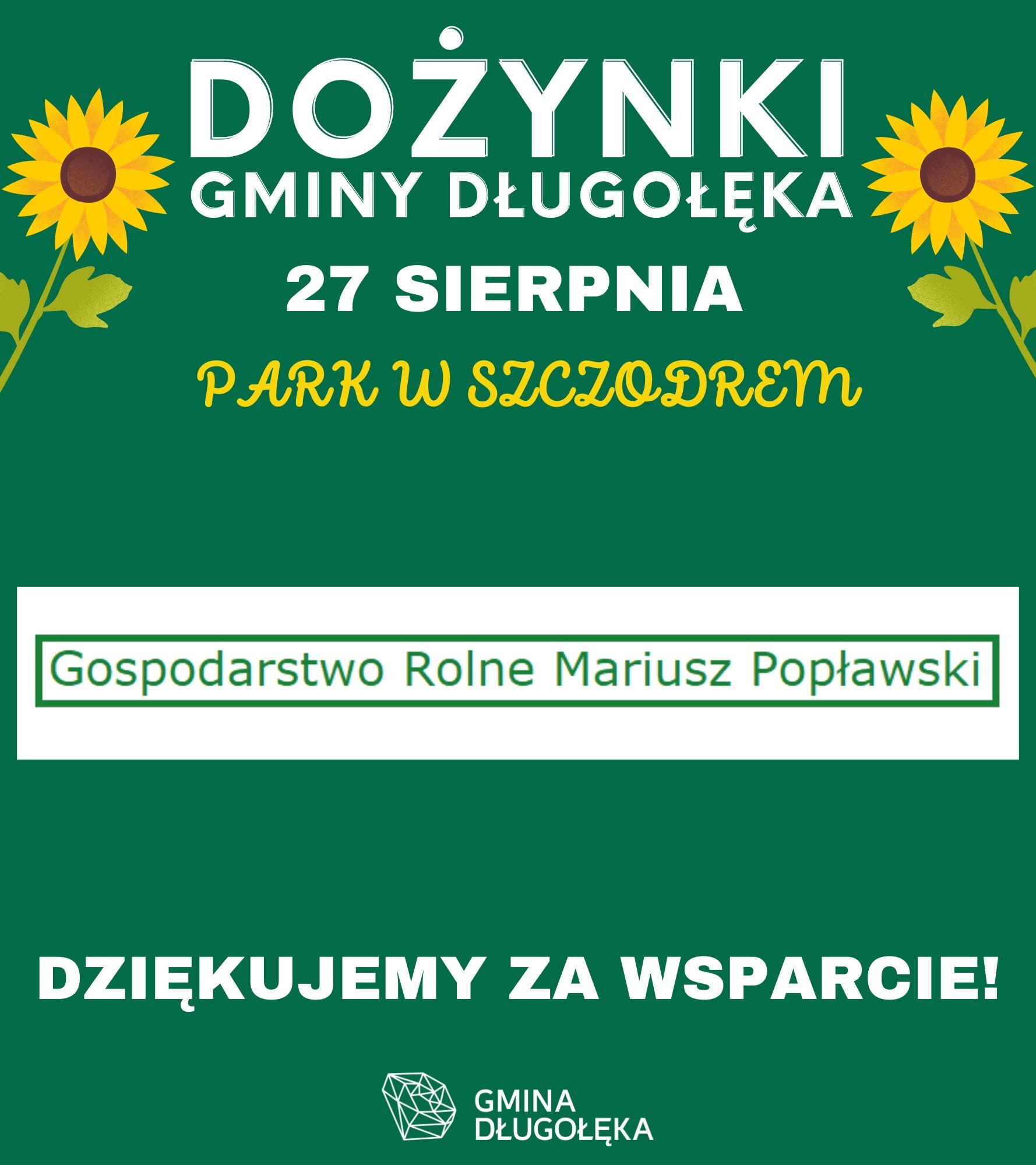 Gospodarstwo Rolne Mariusz Popławski partnerem Dożynek Gminy Długołęka