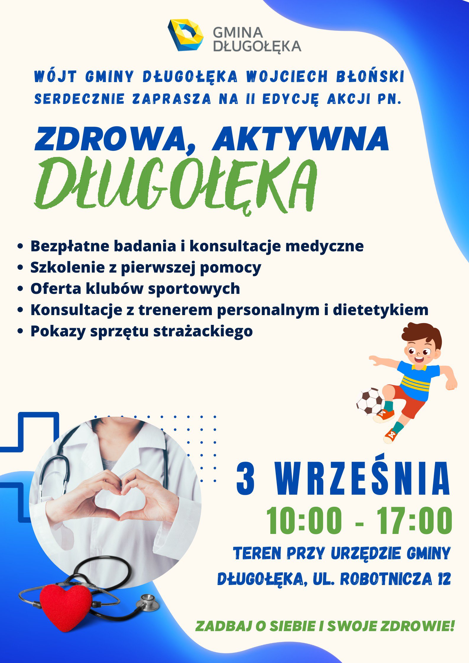 II edycja akcji pn. „Zdrowa, Aktywna Długołęka” już w najbliższą niedzielę!