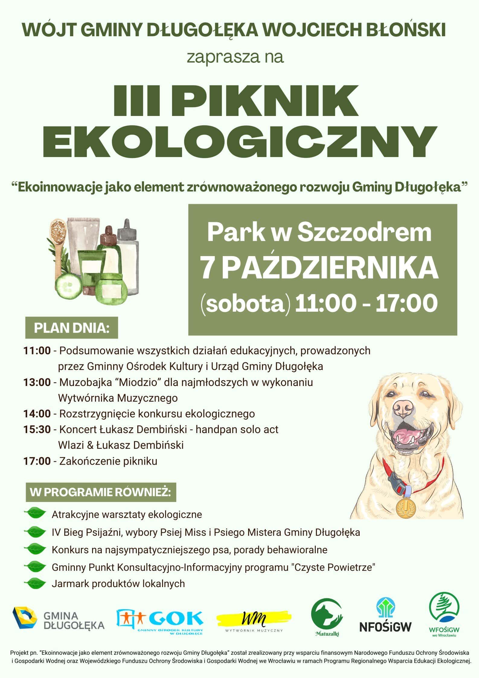 7 października w parku w Szczodrem odbędzie się III Piknik Ekologiczny