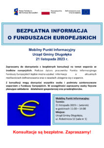 Mobilny Punkt Informacyjny – bezpłatna informacja o funduszach europejskich