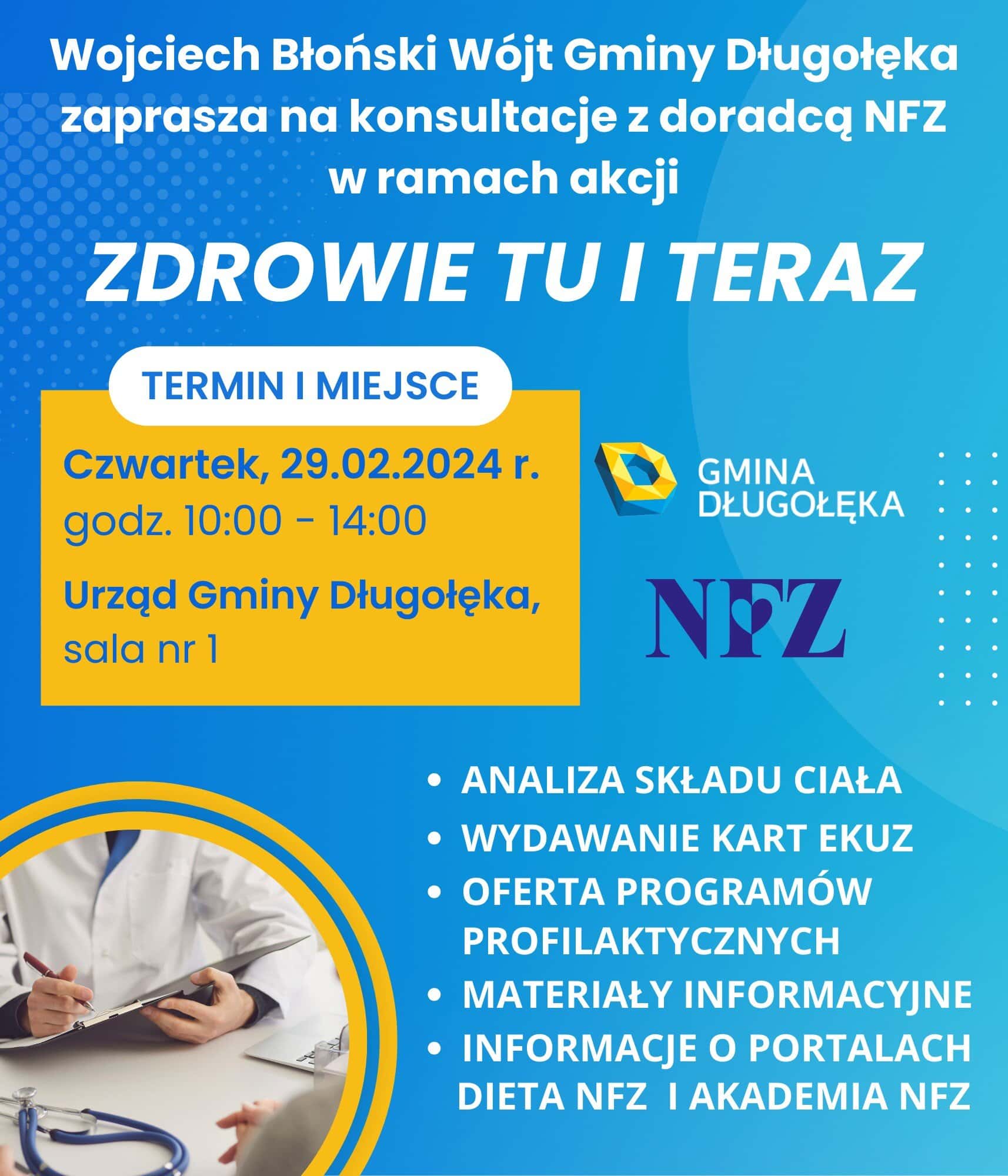 Konsultacje z doradcą NFZ w ramach akcji „Zdrowie tu i teraz”