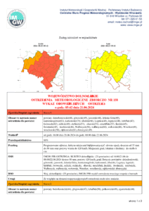 IMGW OSTRZEGA: BURZE
