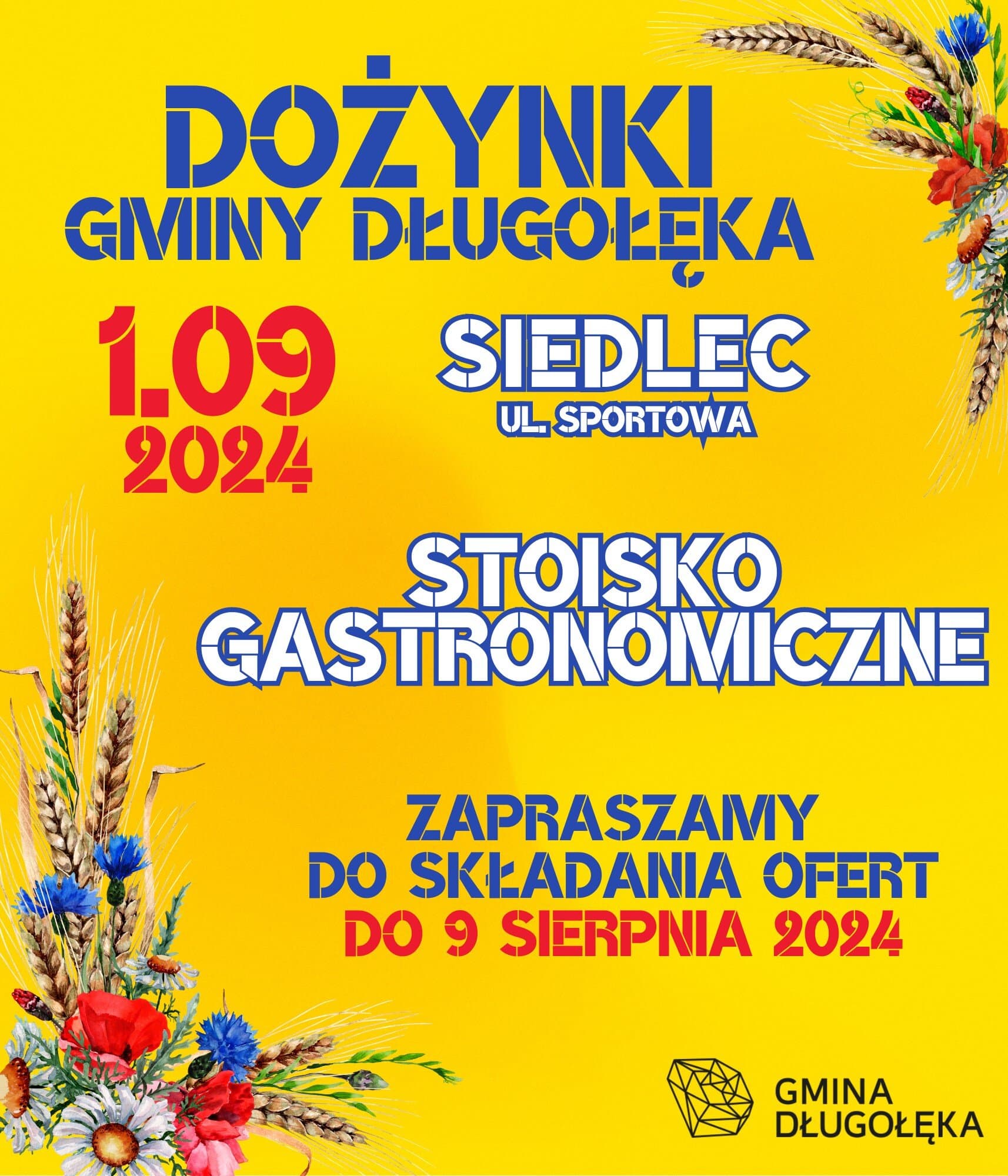 Postaw stoisko gastronomiczne na Dożynkach Gminy Długołęka!