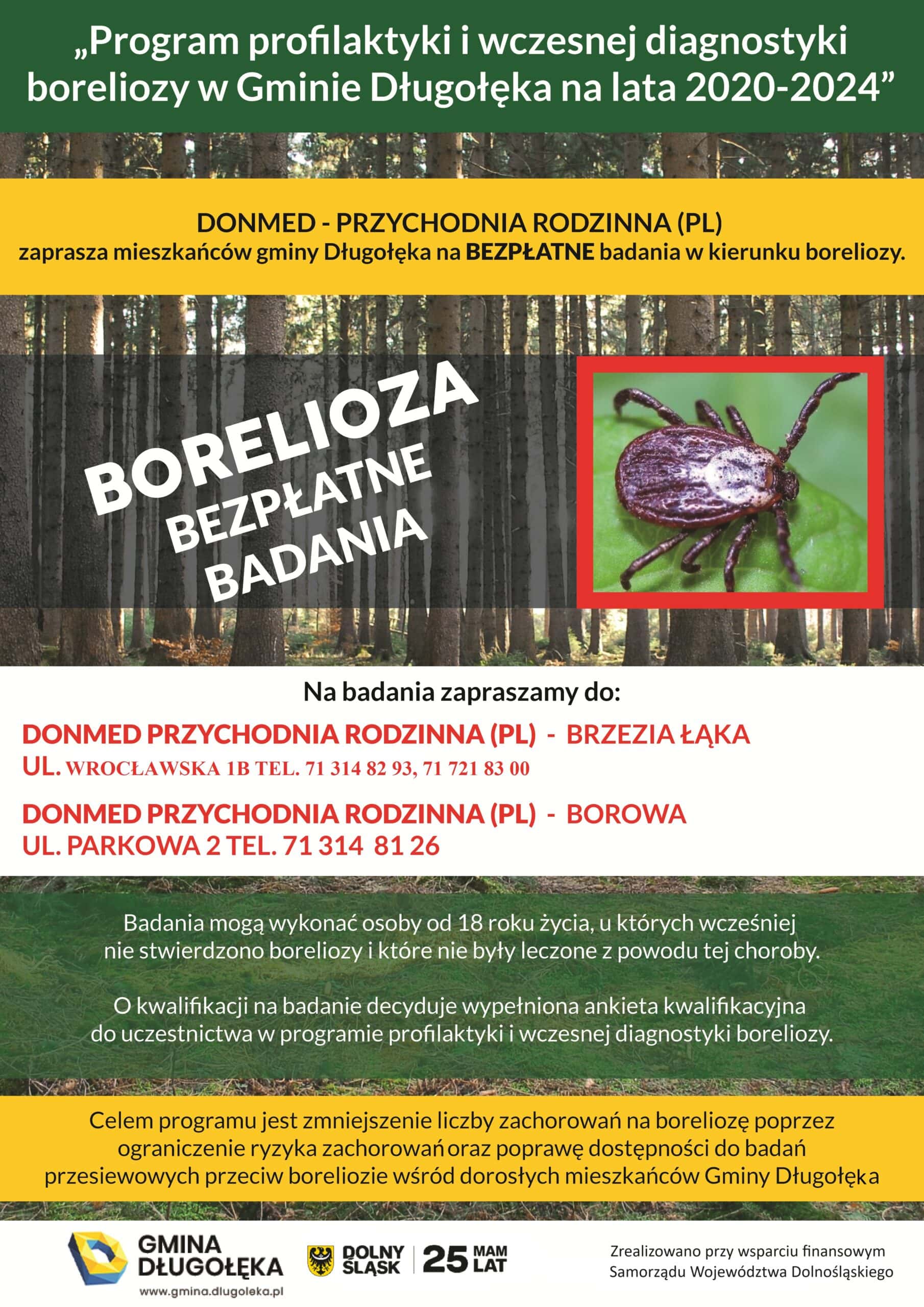 Borelioza – bezpłatne badania