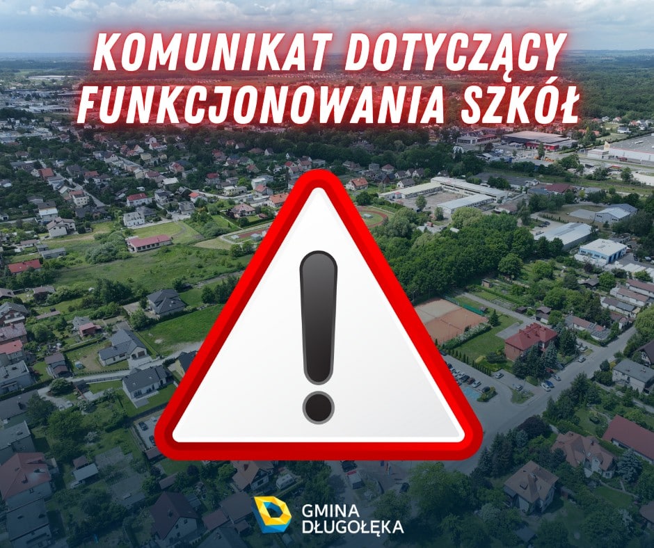 Komunikat dotyczący funkcjonowania szkół na terenie gminy Długołęka
