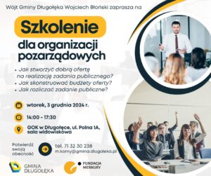 Szkolenie dla organizacji pozarządowych – 3.12.2024 r.