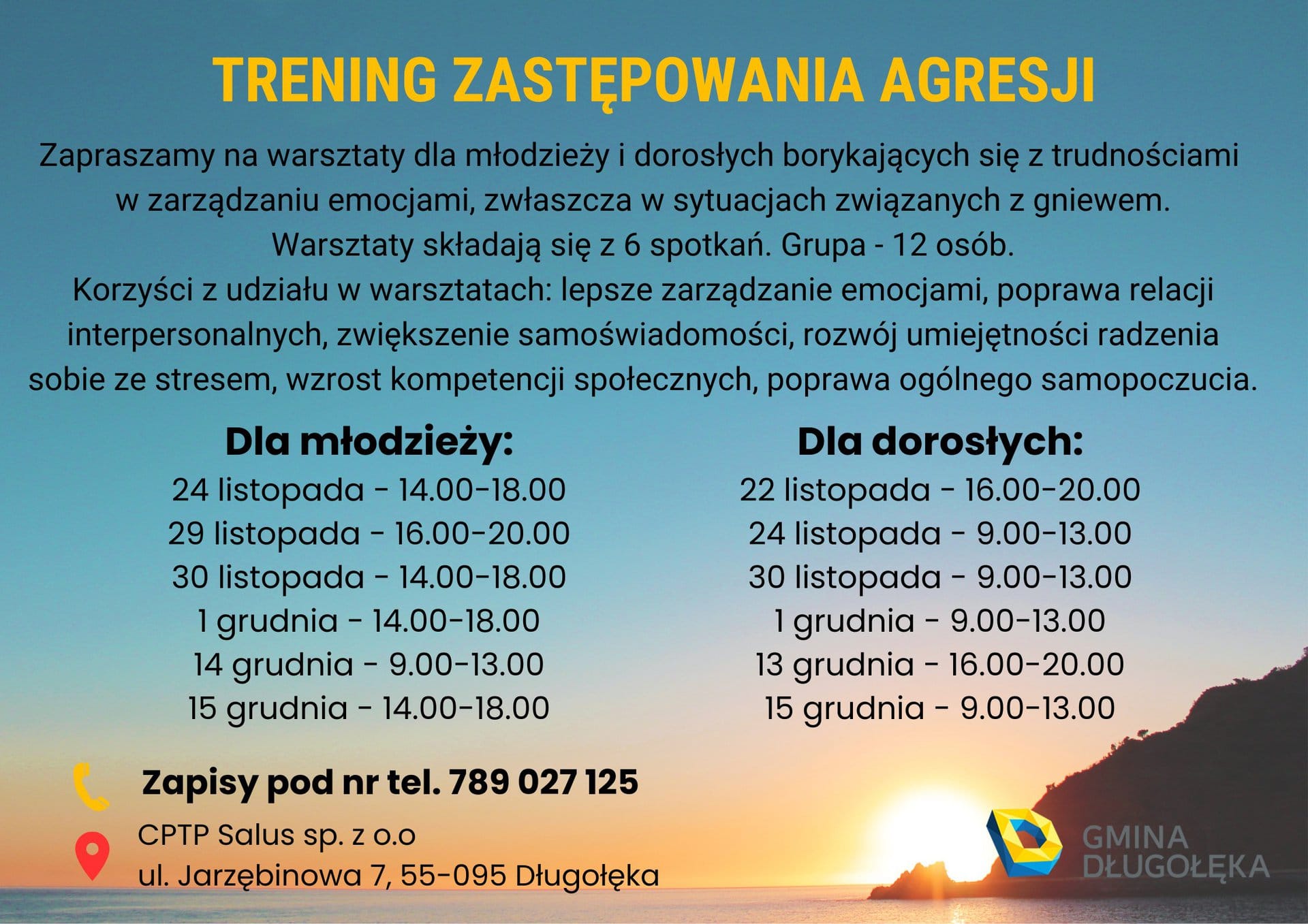 Trening zastępowania agresji – warsztaty dla dorosłych i młodzieży