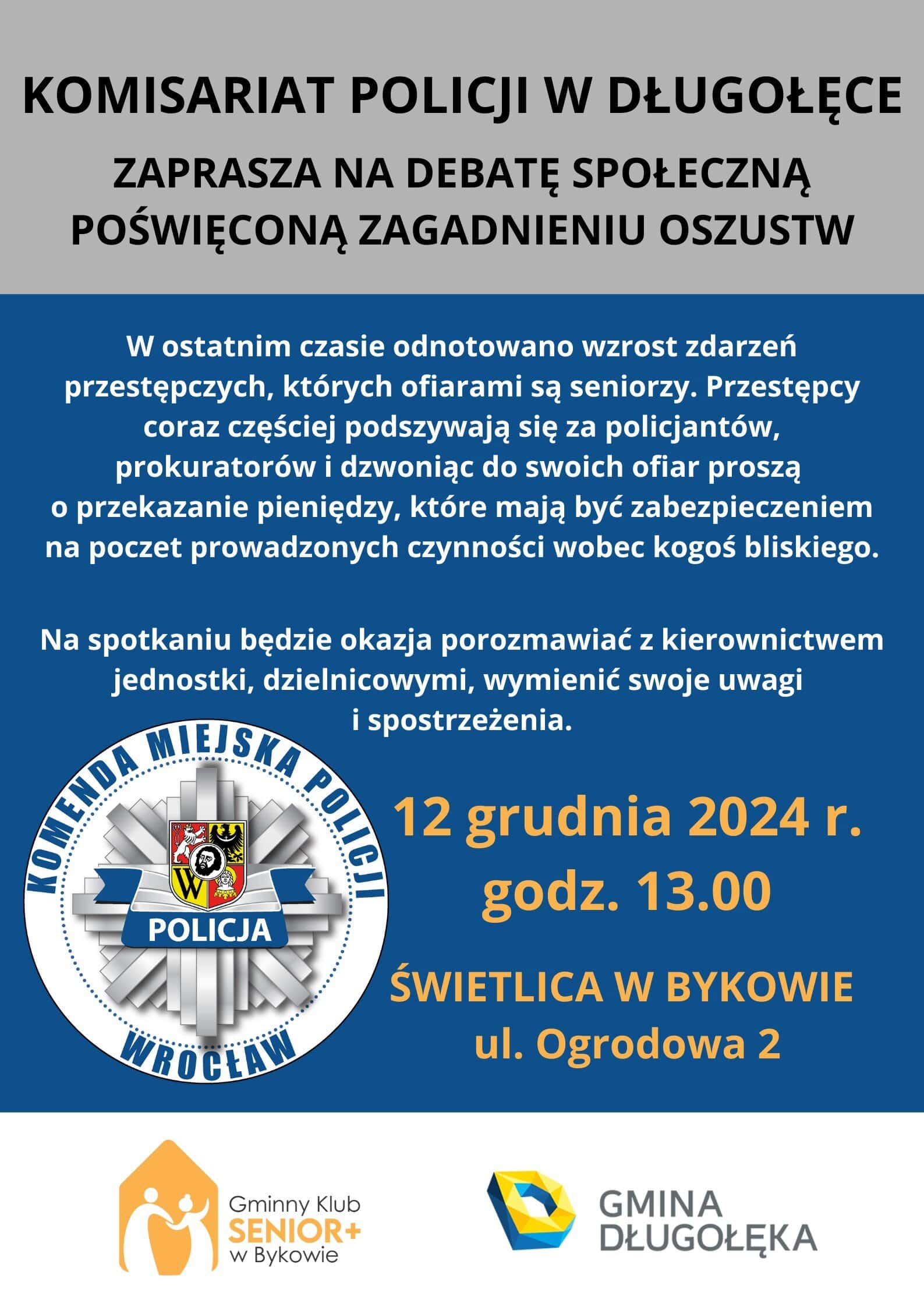 Zaproszenie na debatę społeczną dotyczącą oszustw