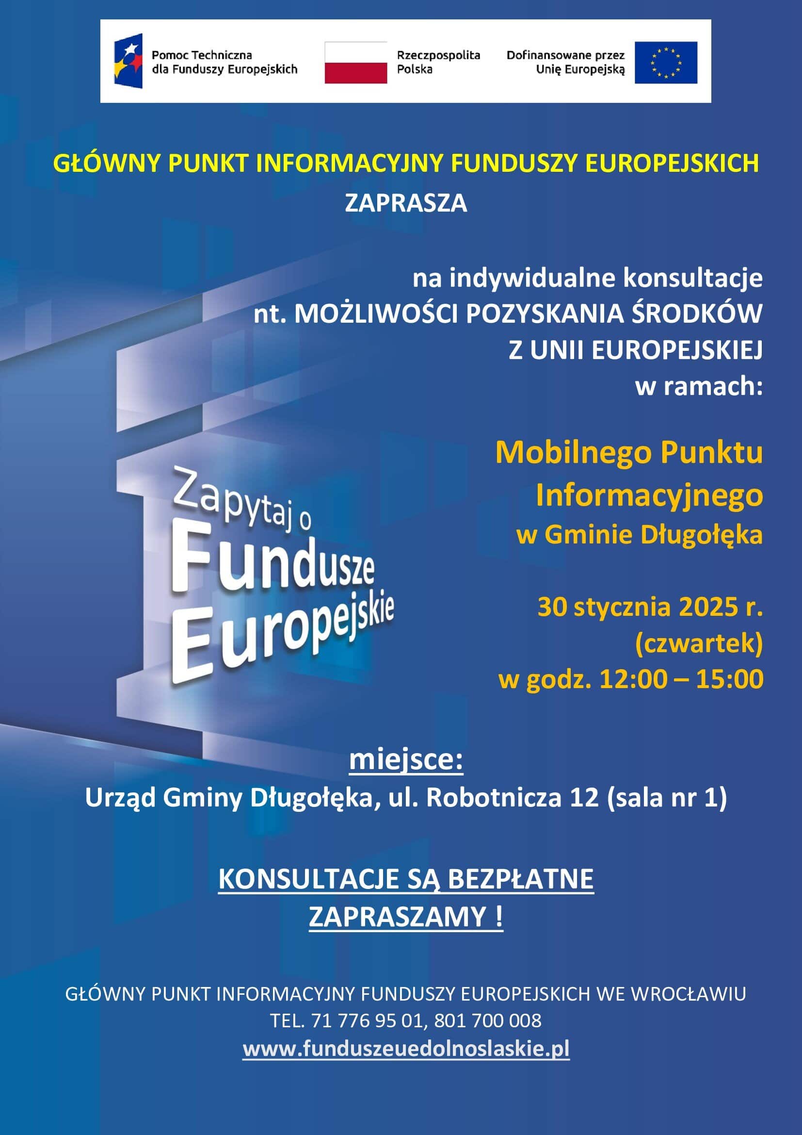 Bezpłatne konsultacje dotyczące funduszy unijnych