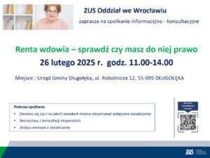 Spotkanie informacyjne o rencie wdowiej w Długołęce