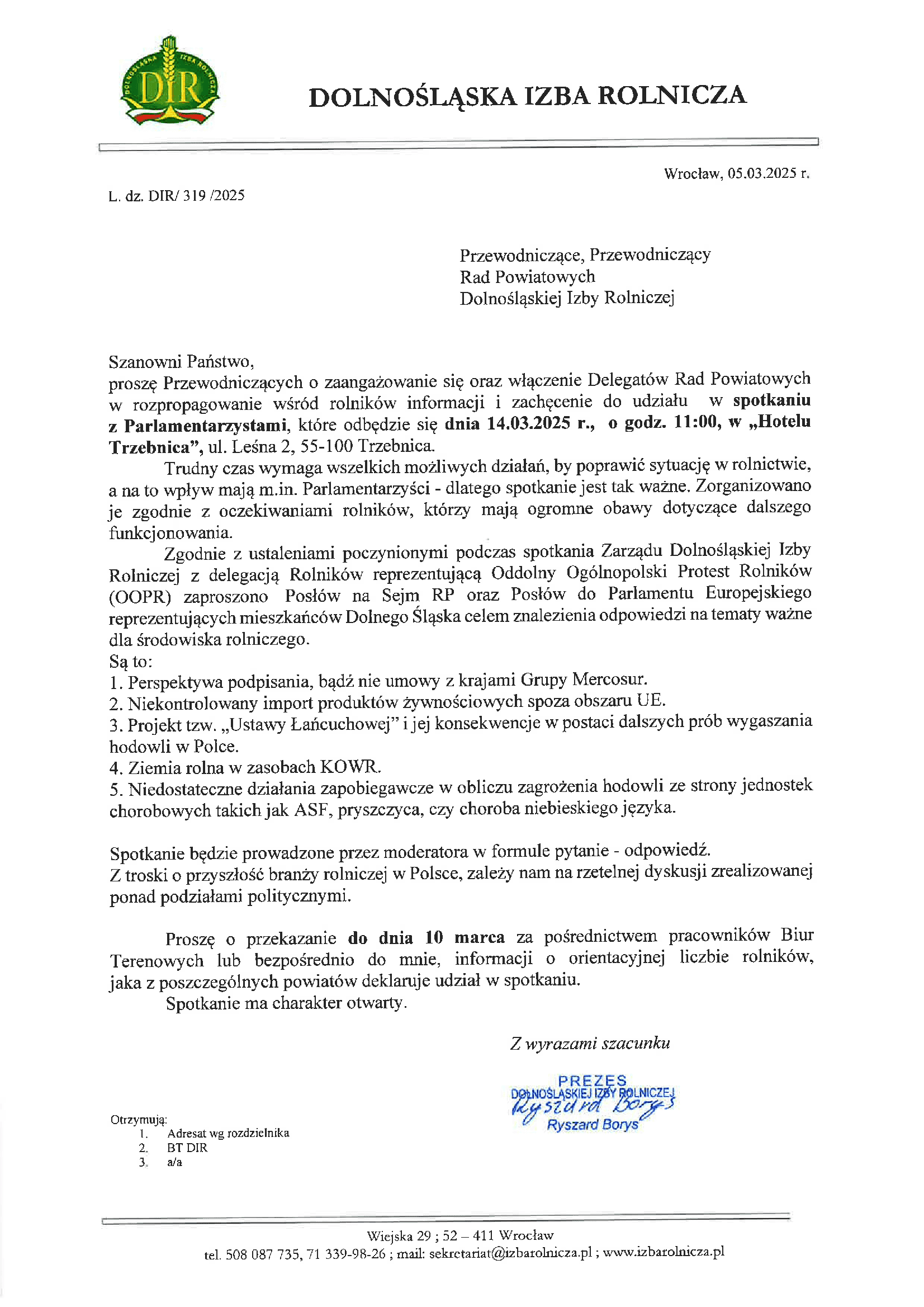 Spotkanie z parlamentarzystami dla rolników