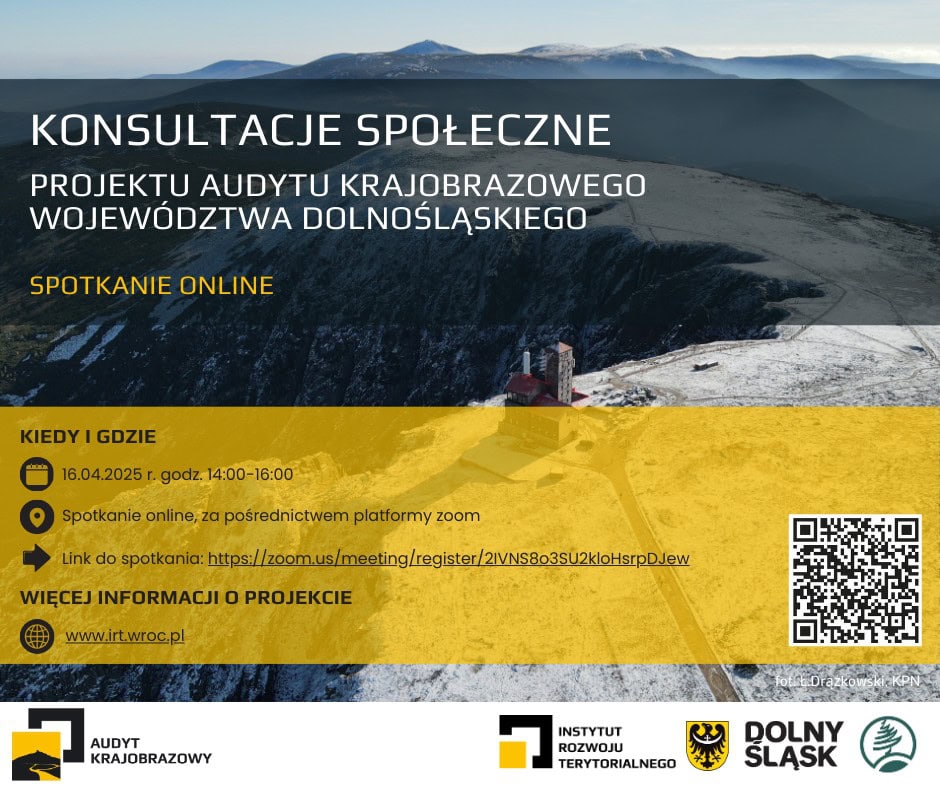 Konsultacje społeczne projektu Audytu Krajobrazowego Województwa Dolnośląskiego
