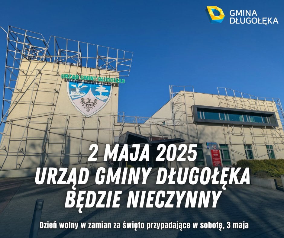 2 maja Urząd Gminy Długołęka będzie nieczynny