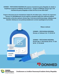 Bezpłatny program profilaktyki cukrzycy typu 2 dla mieszkańców gminy Długołęka (2024–2026)