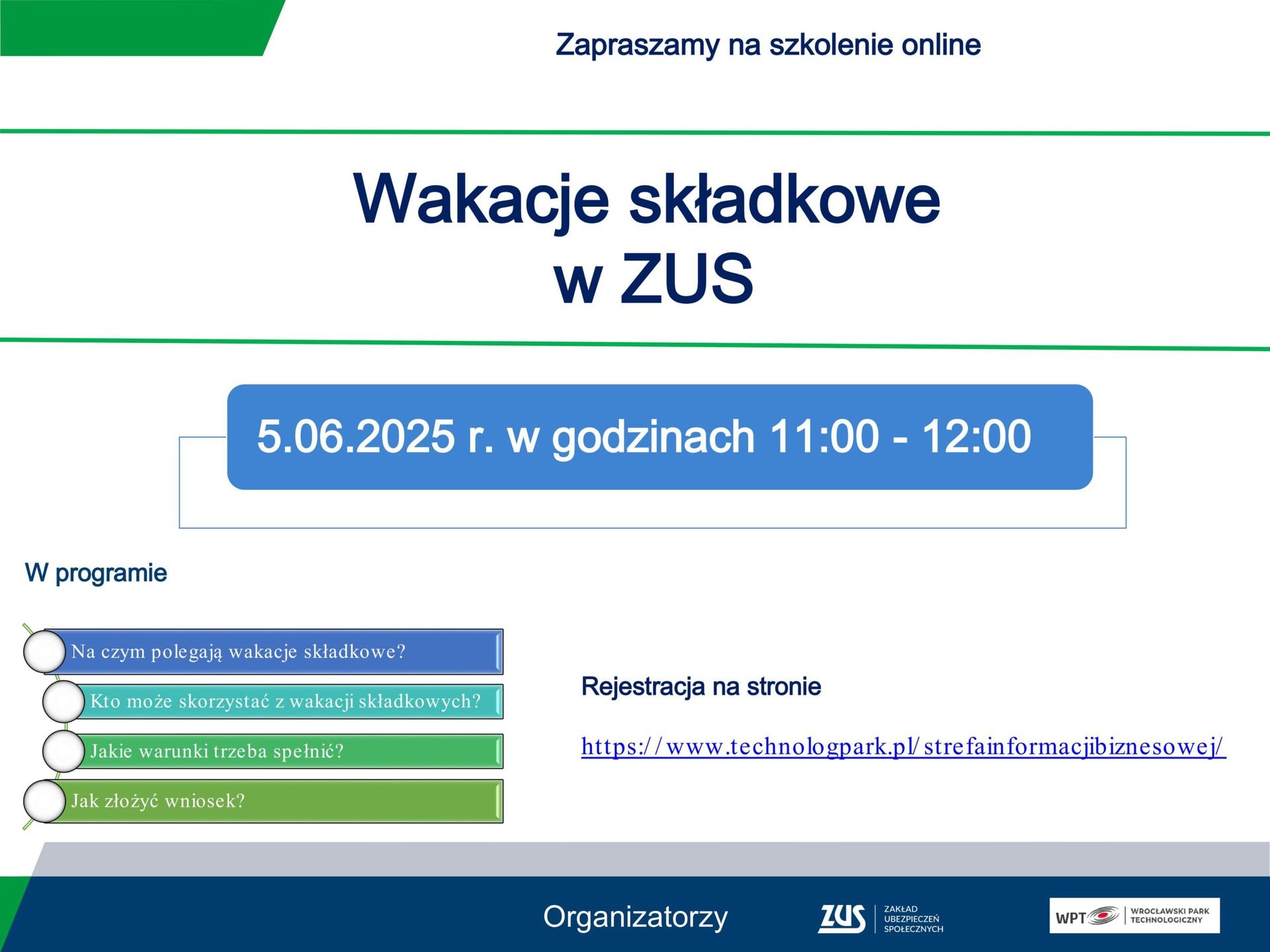 Wakacje składkowe w ZUS