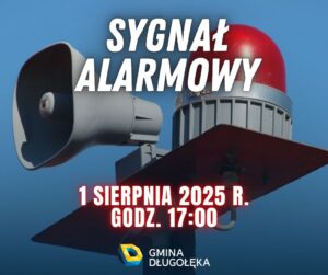 🚨1 sierpnia 2025 r. o godz. 17:00 zostanie przeprowadzony trening systemu wczesnego ostrzegania ludności przy pomocy syren alarmowych🚨