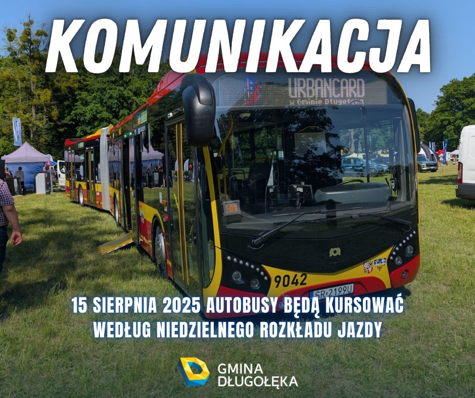 Kursowanie autobusów dnia 15 sierpnia 2025 r.