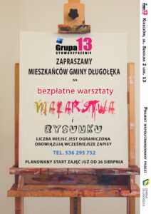 Bezpłatne warsztaty malarstwa i rysunku dla mieszkańców Gminy Długołęka
