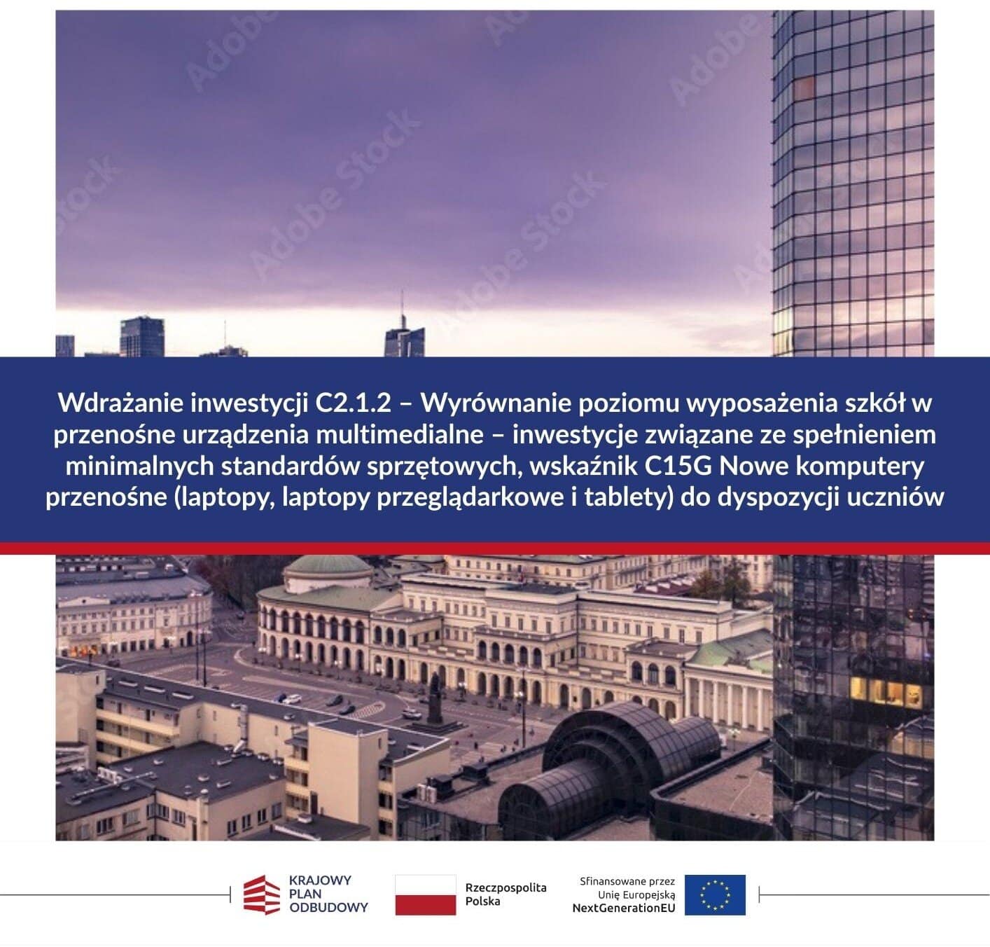 Dofinansowanie z KPO na doposażenie szkół w Gminie Długołęka