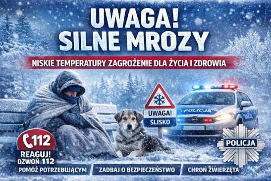 ❄️ Uwaga – silne mrozy! Apel o czujność i reagowanie