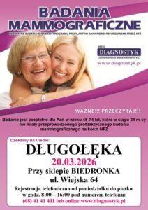 Bezpłatne badania mammograficzne w marcu