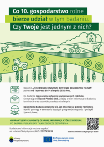 Zintegrowane statystyki dotyczące gospodarstw rolnych – badanie GUS