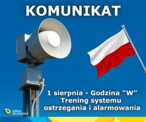 1 sierpnia o godz. 17:00 zostaną uruchomione syreny alarmowe