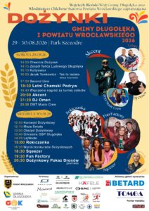 Dożynki Gminy Długołęka i Powiatu Wrocławskiego 2026 – dwa dni świętowania w Parku w Szczodrem