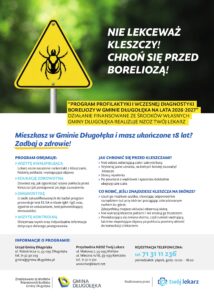 Program profilaktyki i wczesnej diagnostyki boreliozy w Gminie Długołęka