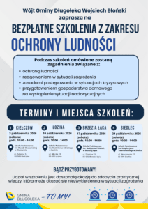 Bezpłatne szkolenia z zakresu ochrony ludności dla mieszkańców Gminy Długołęka